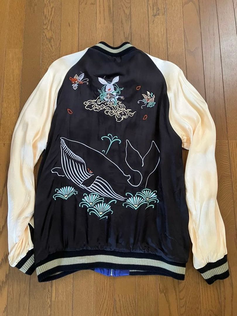 ちきりや CHIKIRIYA ウサギ刺繍リバーシブルスカジャン