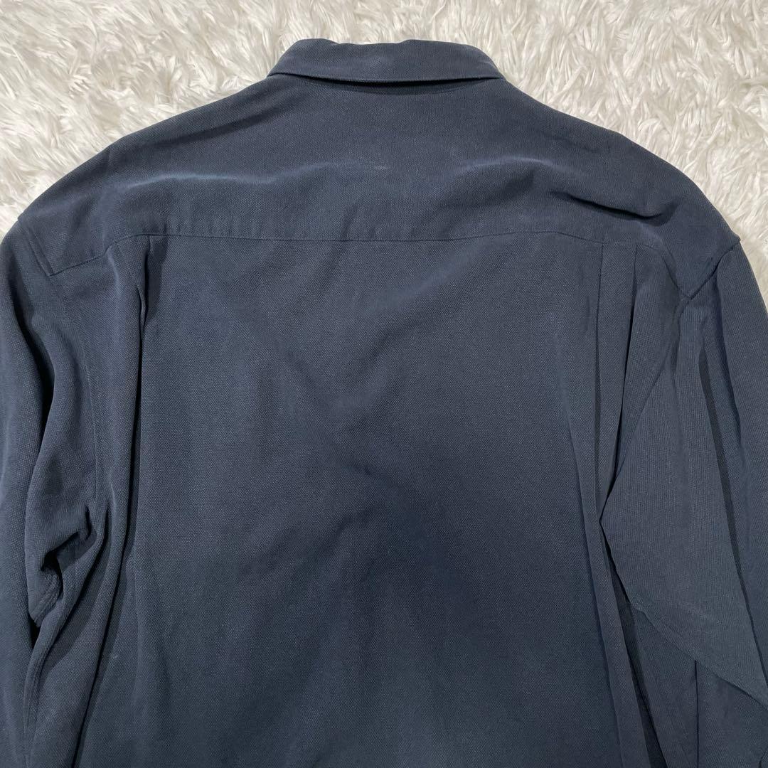 美品　バレンシアガ　スポーツ　長袖　シャツ　ネイビー　大きいサイズ　ビンテージ