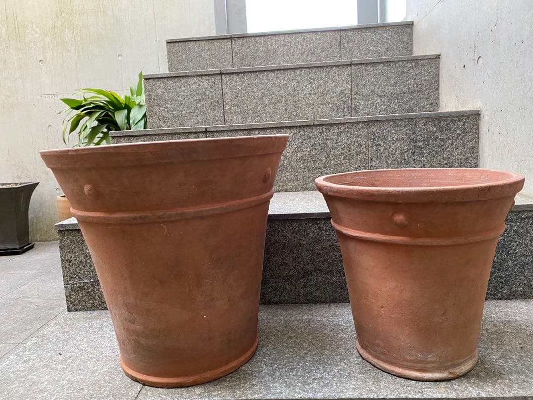 テラコッタ植木鉢 大小セット