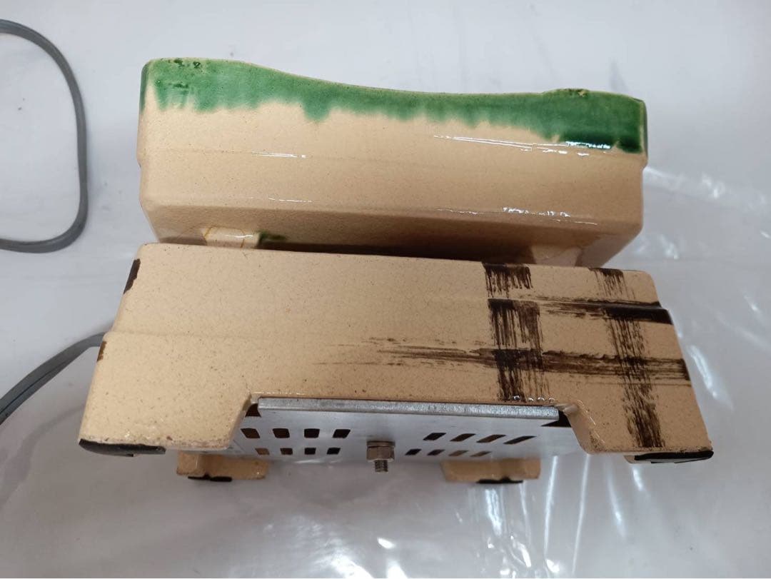 野々田商店 卓上 江戸火鉢 風炉 陶製電熱器 瓶掛 茶道具 電気コンロ