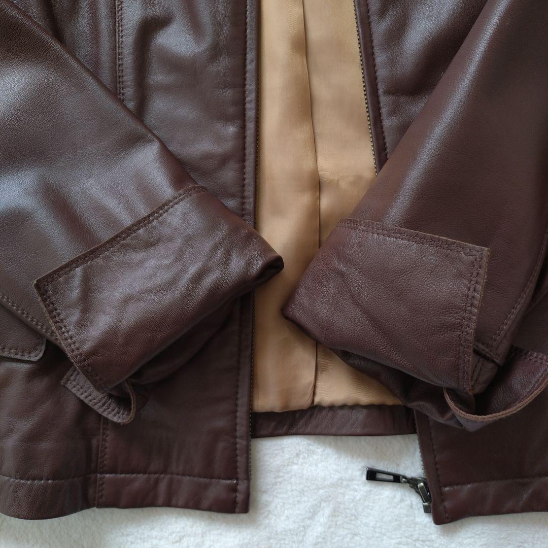 sei様　スタイルミー　Styleme　 レザージャケット　ライダース　茶　L