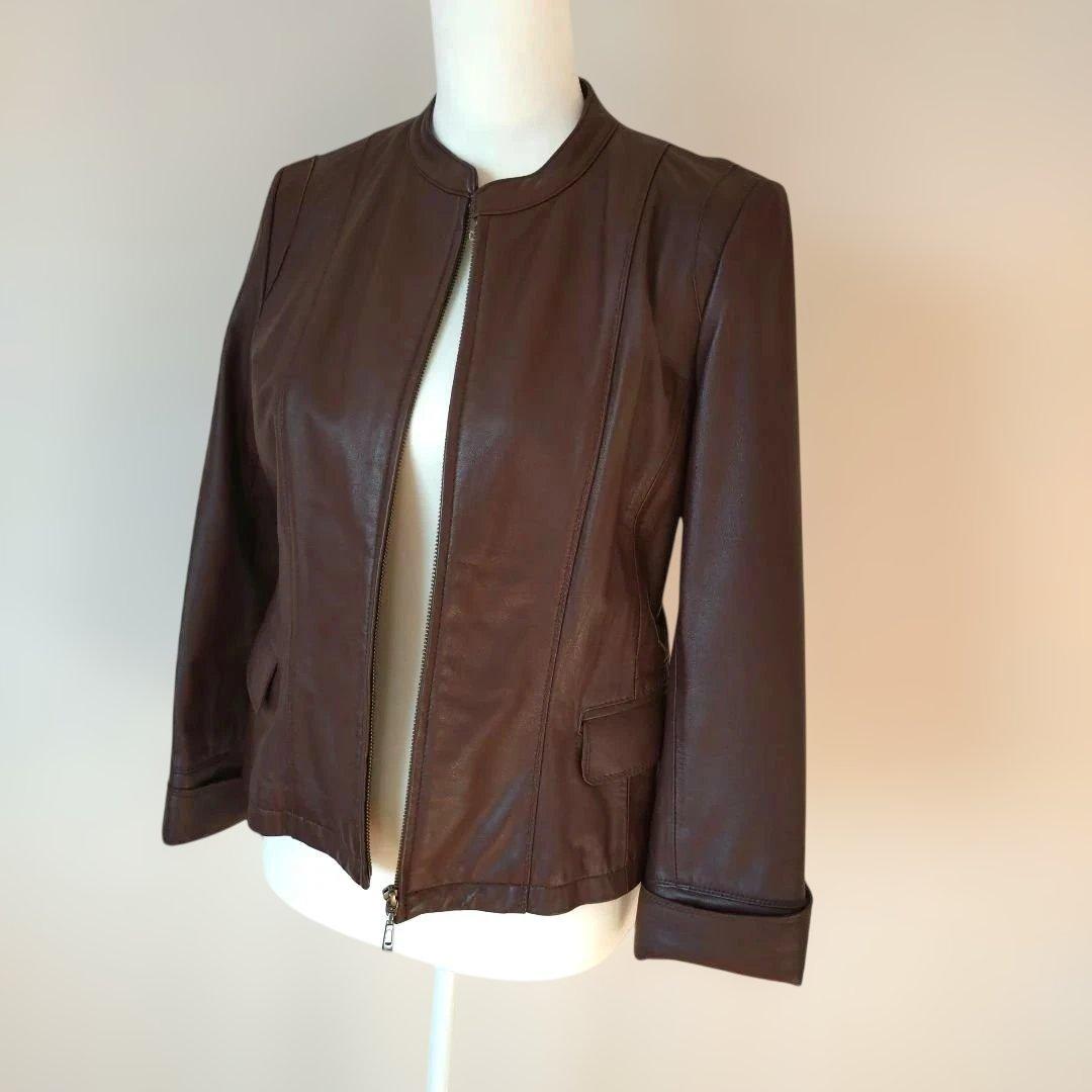 sei様　スタイルミー　Styleme　 レザージャケット　ライダース　茶　L