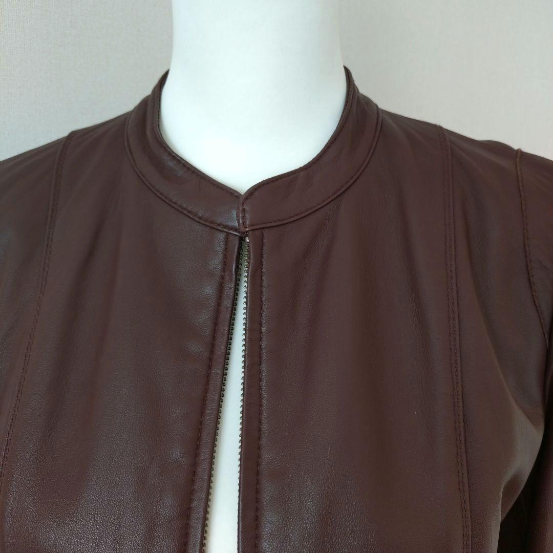 sei様　スタイルミー　Styleme　 レザージャケット　ライダース　茶　L