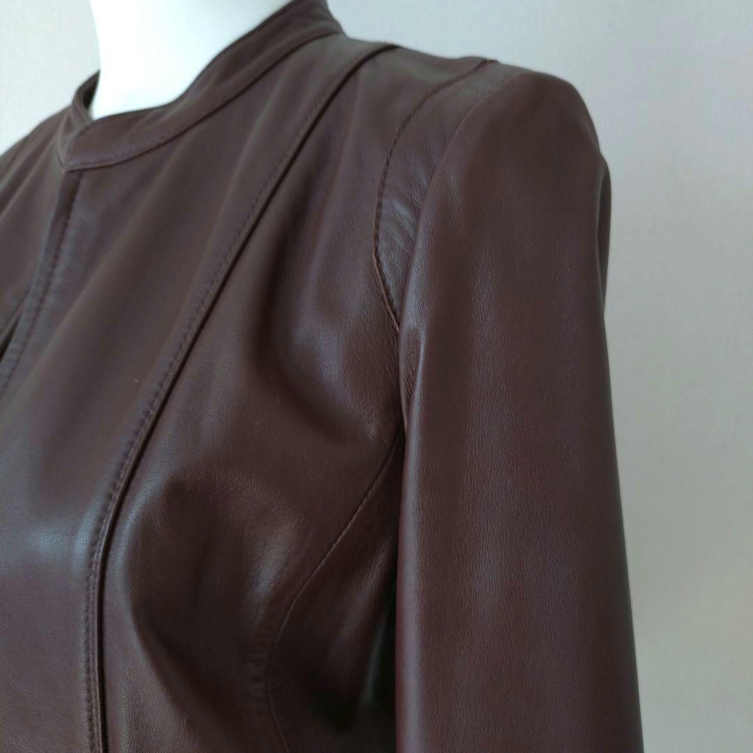 sei様　スタイルミー　Styleme　 レザージャケット　ライダース　茶　L