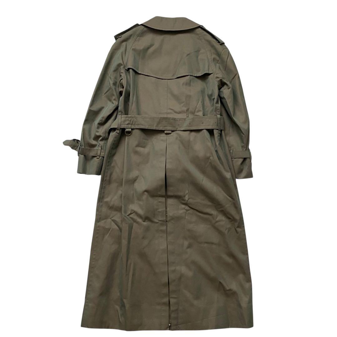【美品】 バーバリー トレンチコート ノバチェック ダブル カーキ ベルト付き