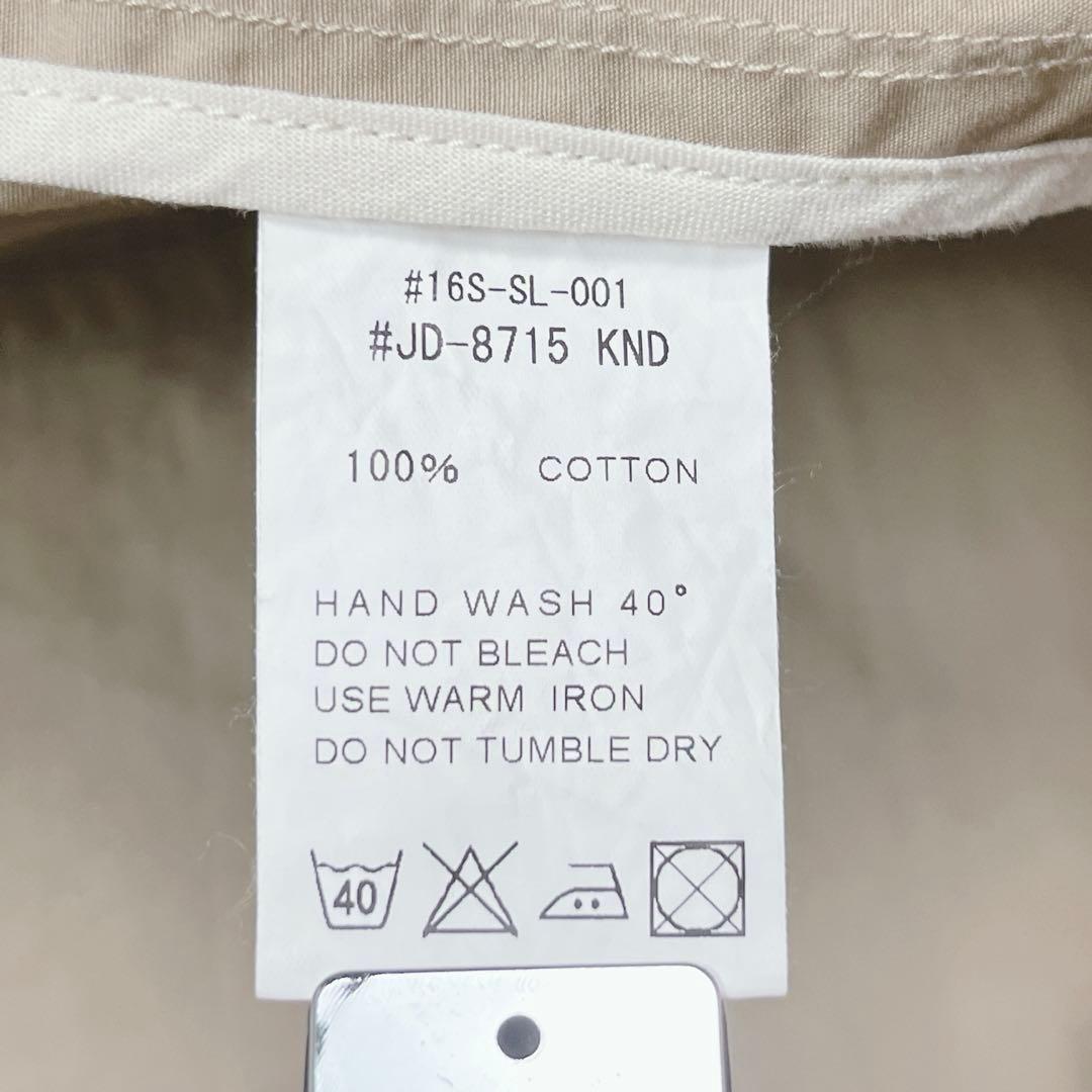 美品『ダントン』丸襟シャツジャケット ベージュ コットン 手洗可 42 ボーイズ