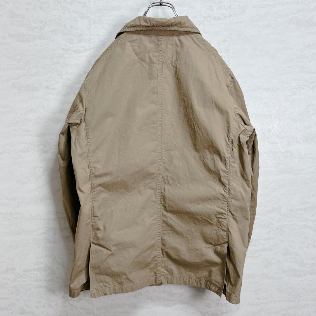 美品『ダントン』丸襟シャツジャケット ベージュ コットン 手洗可 42 ボーイズ