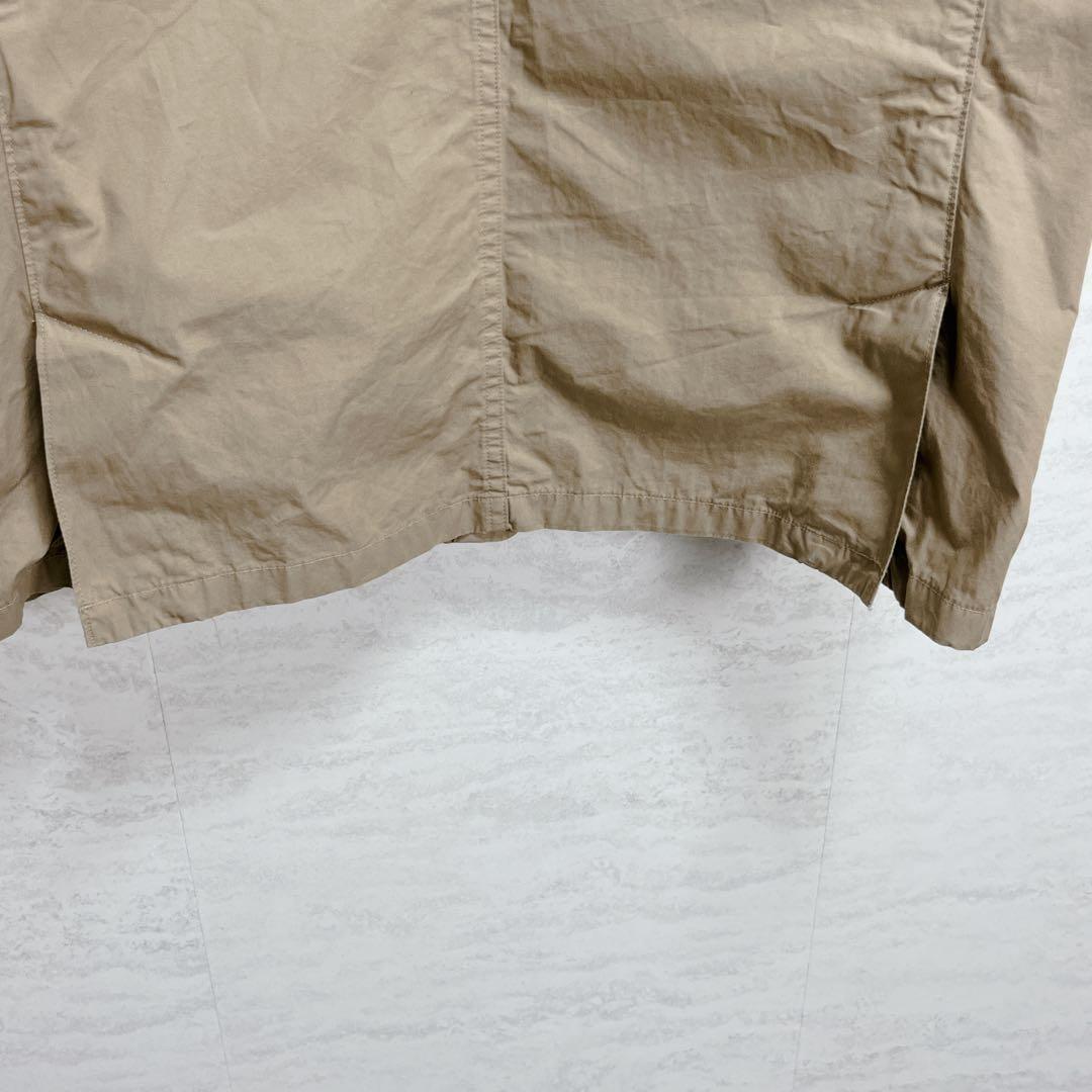 美品『ダントン』丸襟シャツジャケット ベージュ コットン 手洗可 42 ボーイズ