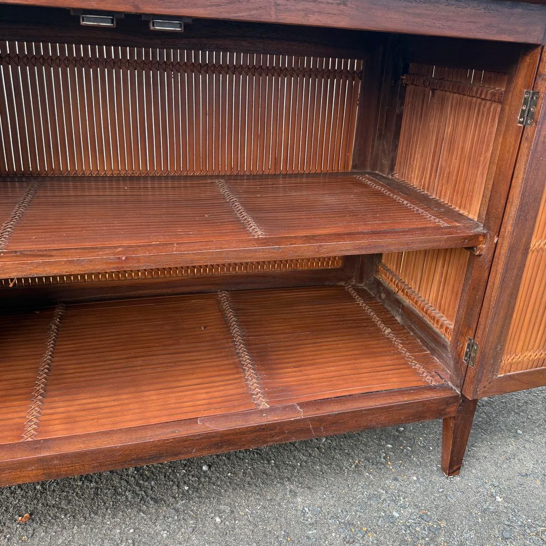 希少⁉️バンブー キャビネット 竹製 サイドボード アジアンテイスト 家具 すだれ