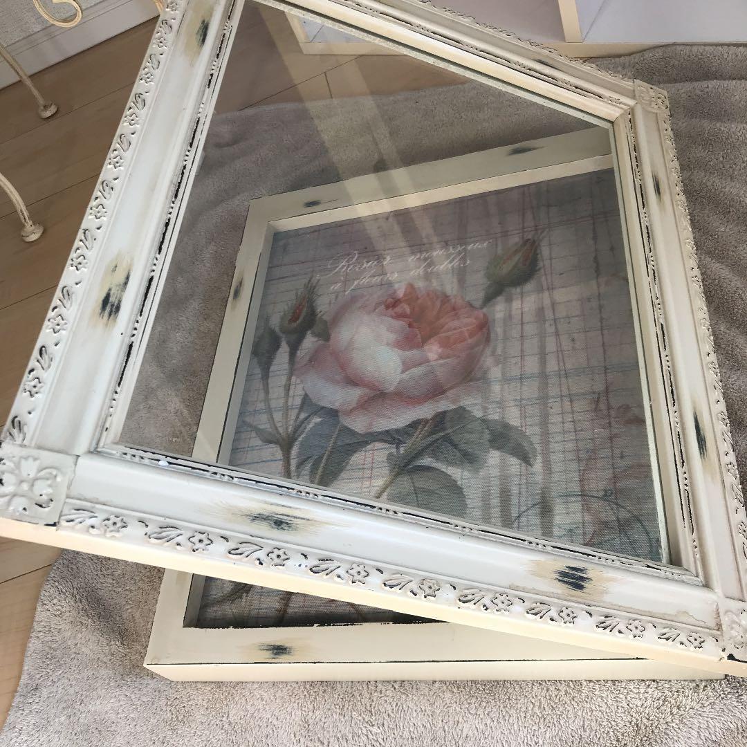 アンティーク調　アクセサリーケース　薔薇　バラ　ローズ　ガラス　収納ケース