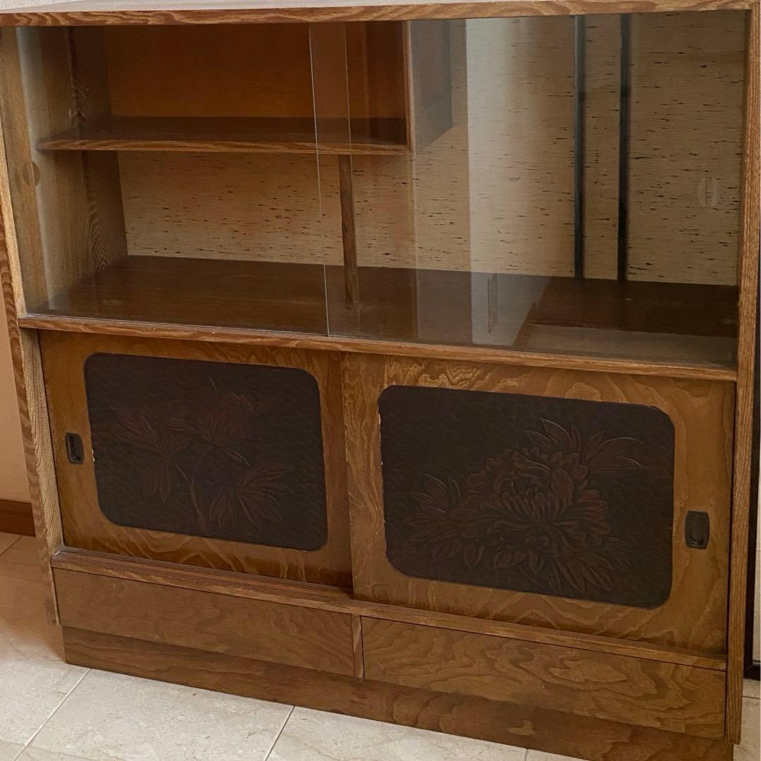 鎌倉彫り　茶箪笥