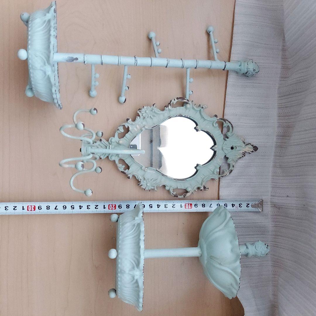 アンティーク　ミラー　ドレッサー　小物入れ　セット