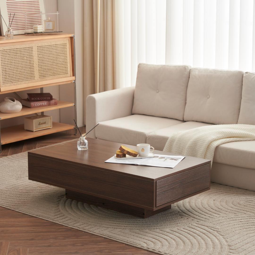 ローテーブル 収納付き テーブル センターテーブル 大容量 簡単開閉 木製