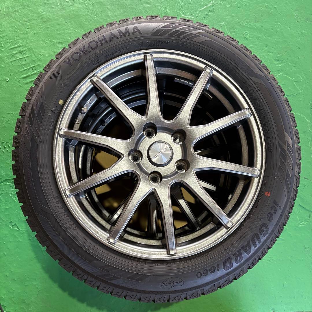 ヨコハマ195/60R17 スタッドレスタイヤ ホイールセット23年60プリウス