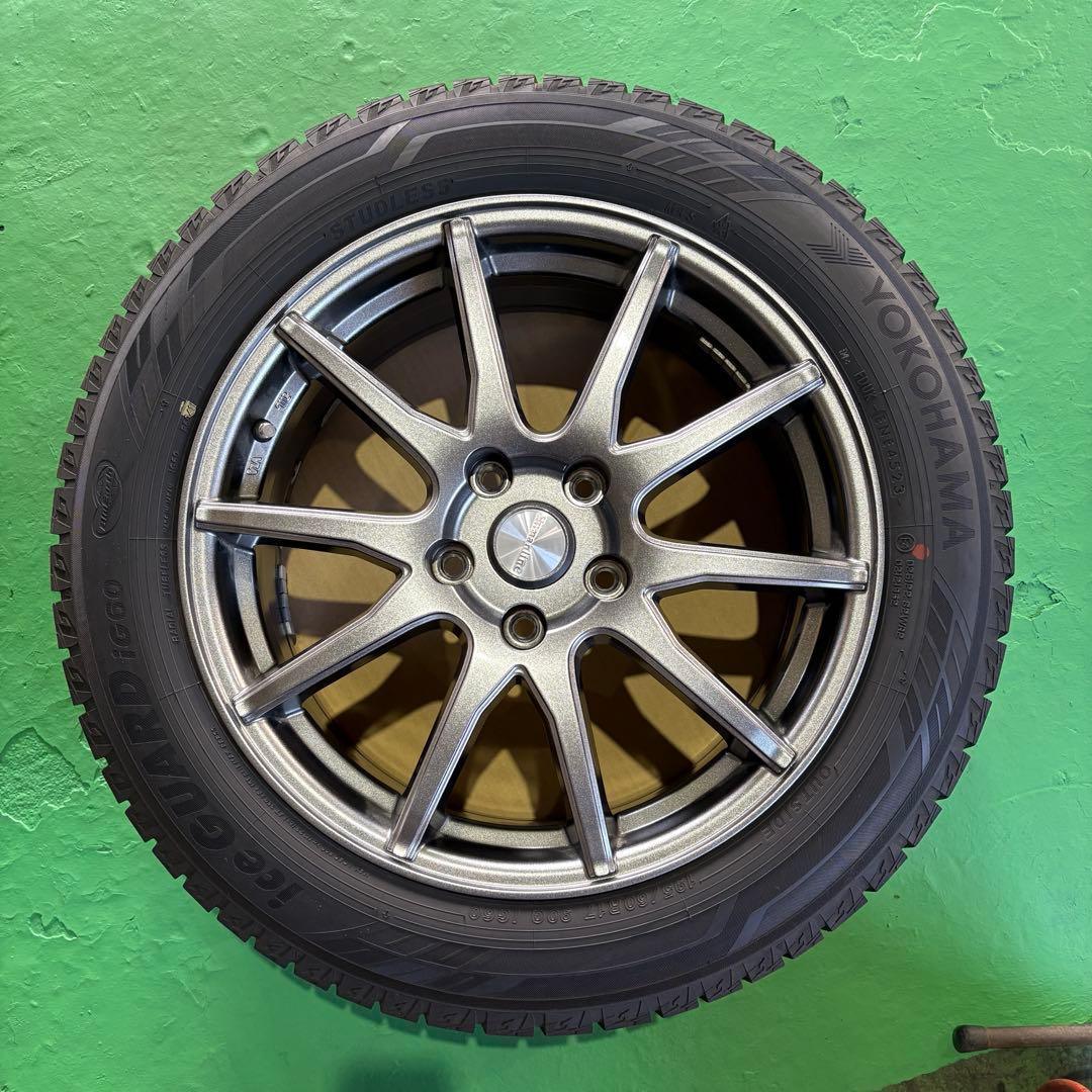 ヨコハマ195/60R17 スタッドレスタイヤ ホイールセット23年60プリウス