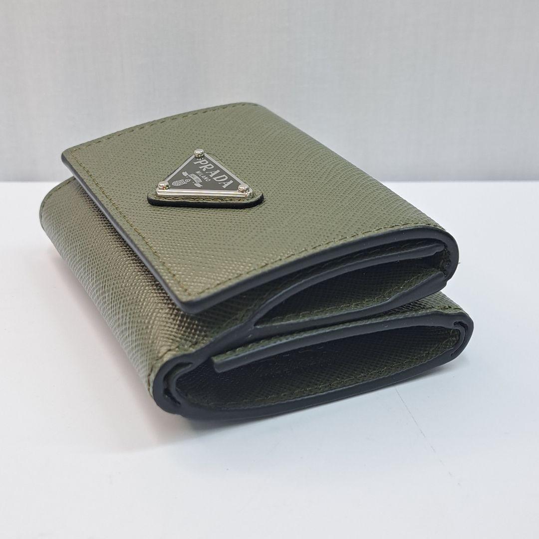 PRADA 三つ折り財布 コンパクトウォレット 2MN042 カーキ