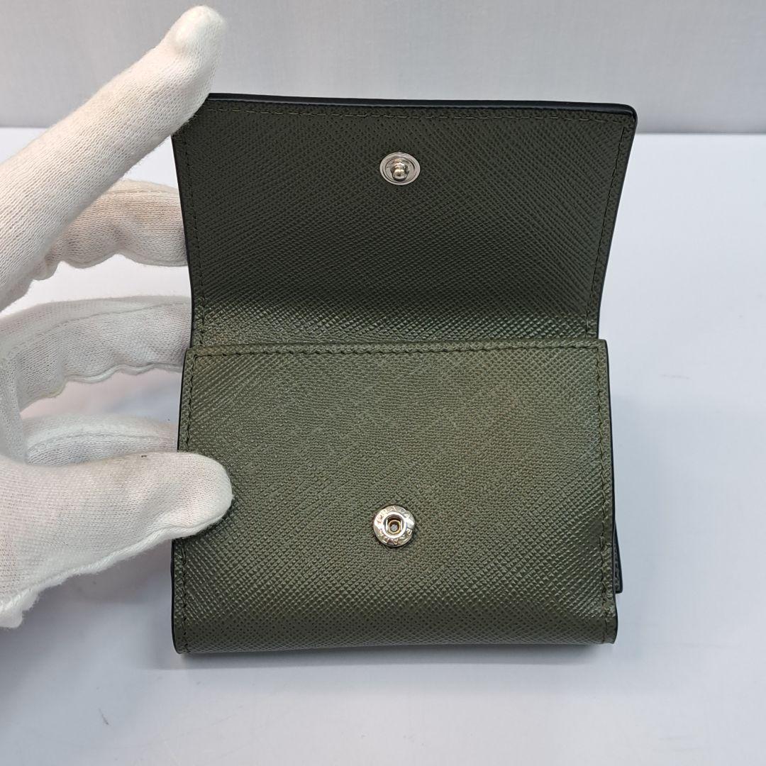 PRADA 三つ折り財布 コンパクトウォレット 2MN042 カーキ