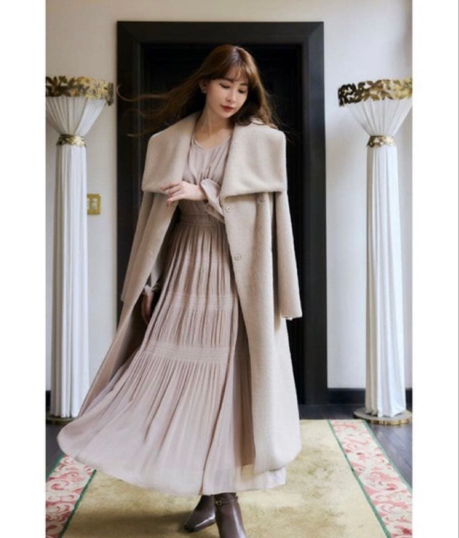 ジャケット・アウター herlipto Grace Wrap Coat beige S