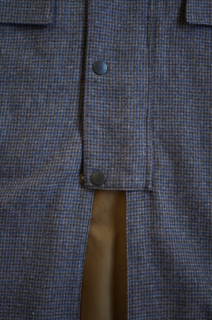 Barbour DON BURGHLEYウールチェックロングコート 34