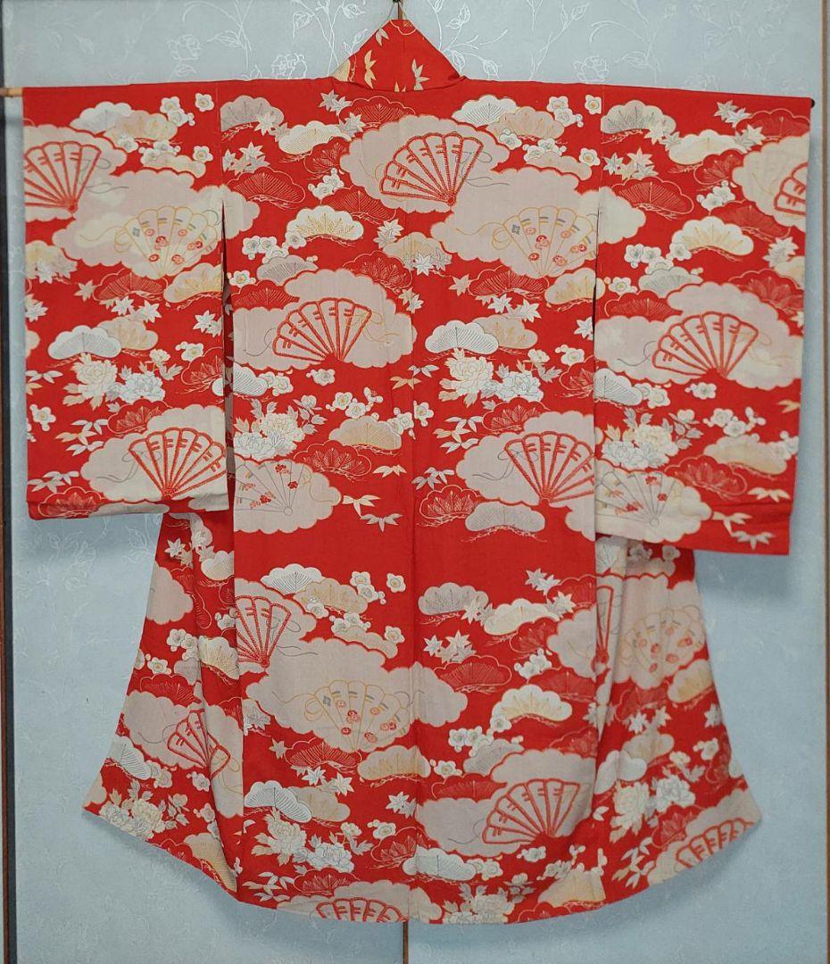 NA193アンティーク着物豪華金刺繍しつけ糸付き着丈128センチ裄丈60センチ