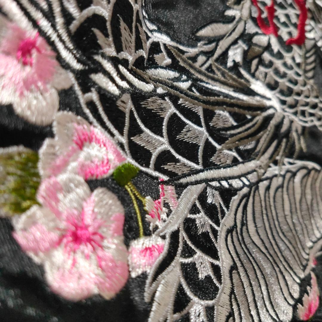 ROGUE＝ならず者 スカジャン 和柄 桜 龍 竜 ドラゴン 刺繍 スーベニア