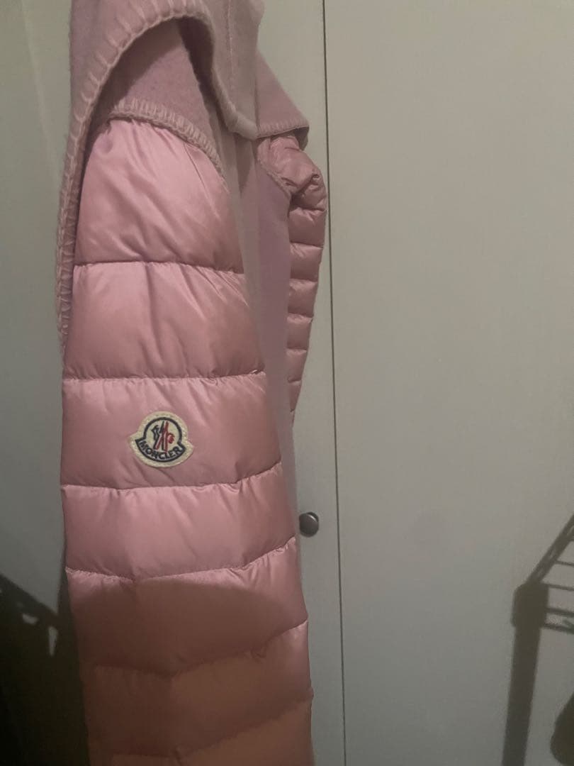 MONCLER ピンク フリンジダウンジャケット