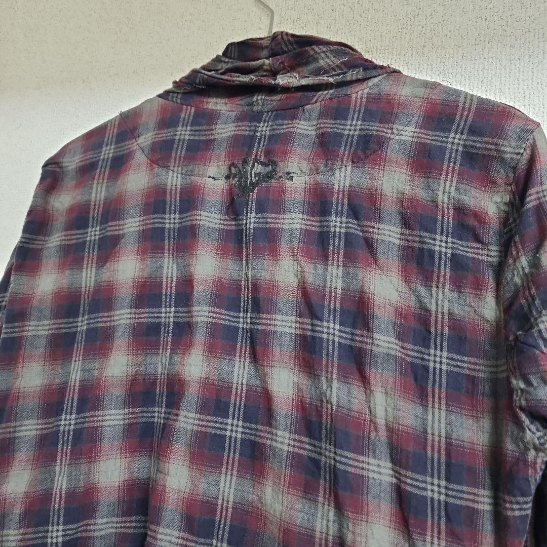 KMRii 希少チェック柄カーディガン ケムリ