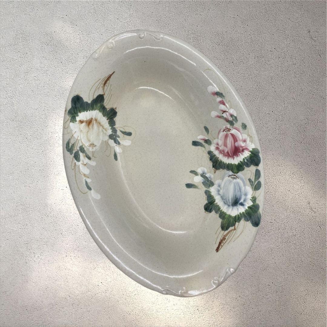 (VNEM1-14-1) ベトナム ソンベ焼き 深皿 グレージュ ナンセラミック