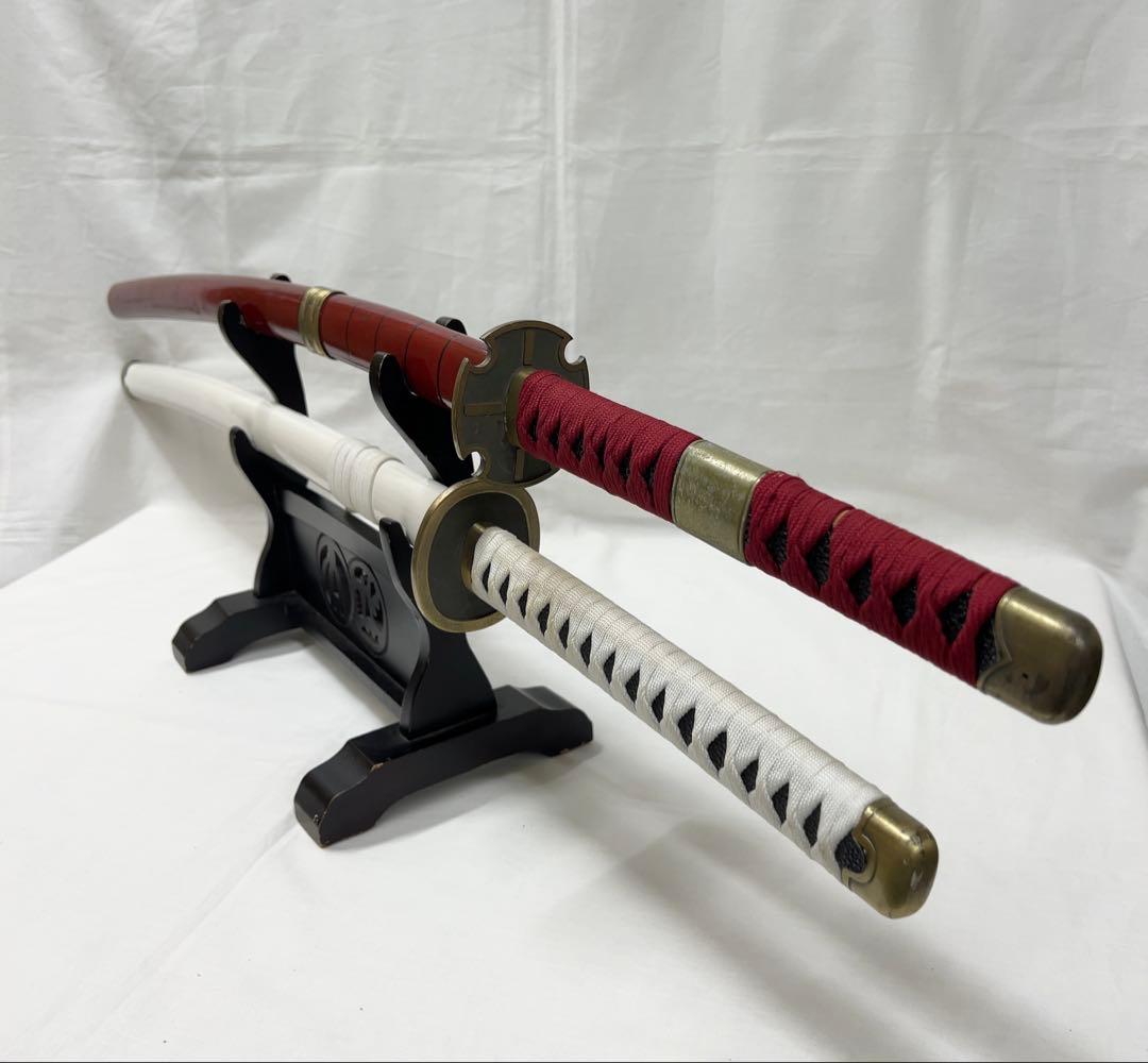 舞台刀 模造刀 2本セット 赤鞘 白鞘 紅白 樋入り