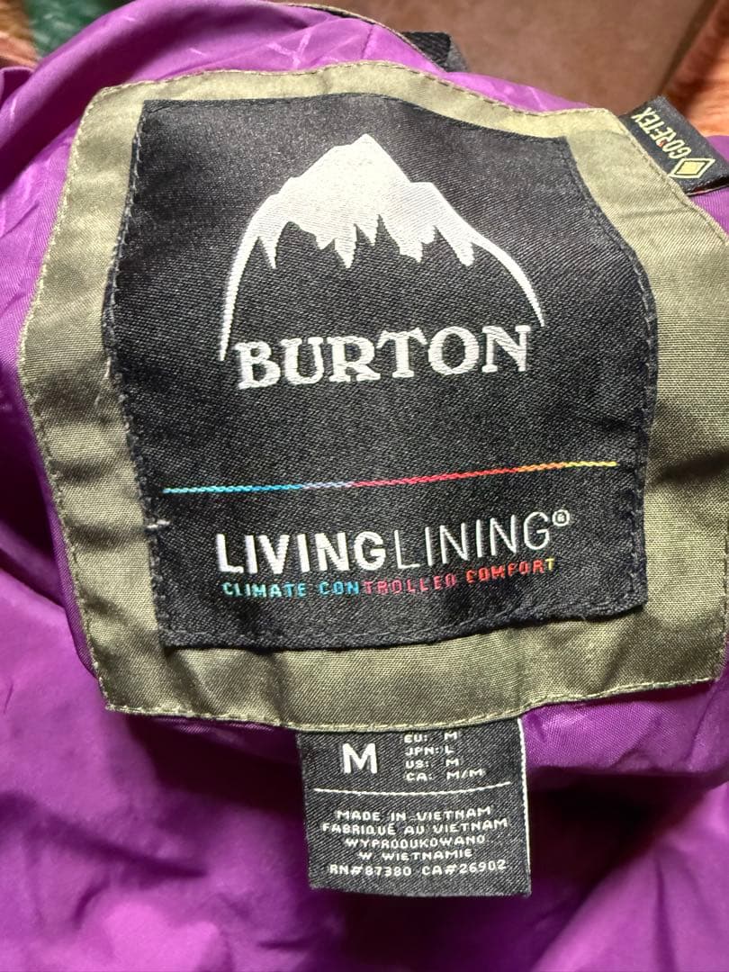 Burtonスノーボードビブパンツ　迷彩柄M(US)サイズ