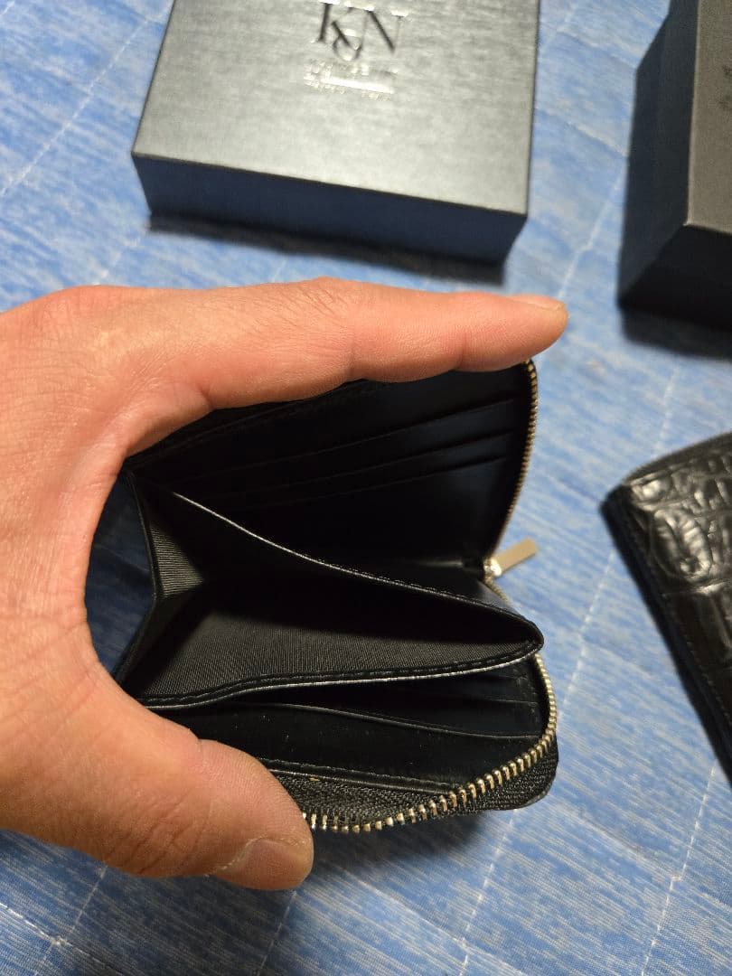 革芸人　ナイルクロコダイル革　L字ファスナー長財布&ハーフウォレットセット