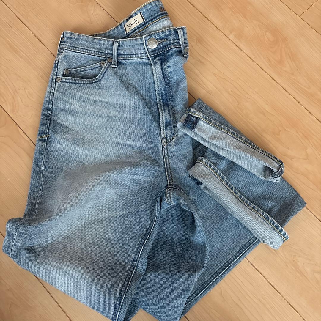 YANUK Louiseストレートデニムパンツの丈の長い商品です27インチ