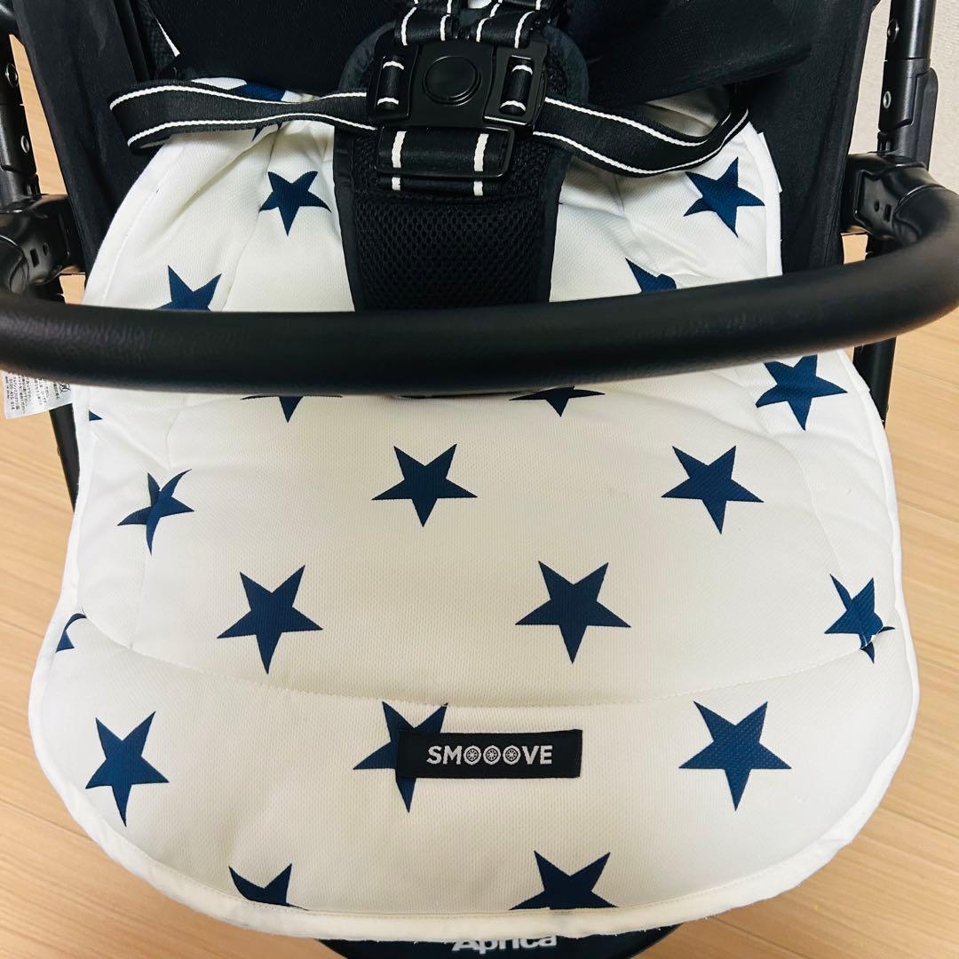 【美品】Aprica AB型　スムーヴプレミアム　ベビーカー　三輪　グレー