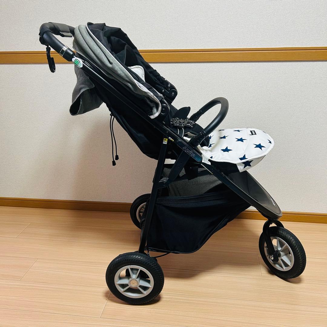 【美品】Aprica AB型　スムーヴプレミアム　ベビーカー　三輪　グレー