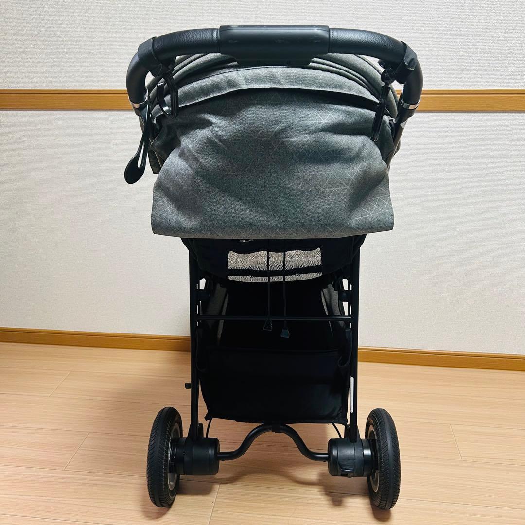 【美品】Aprica AB型　スムーヴプレミアム　ベビーカー　三輪　グレー