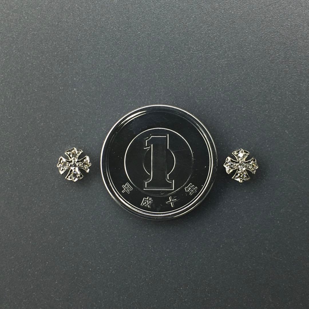 Pt900 ダイヤクロス スタッドピアス プラチナ