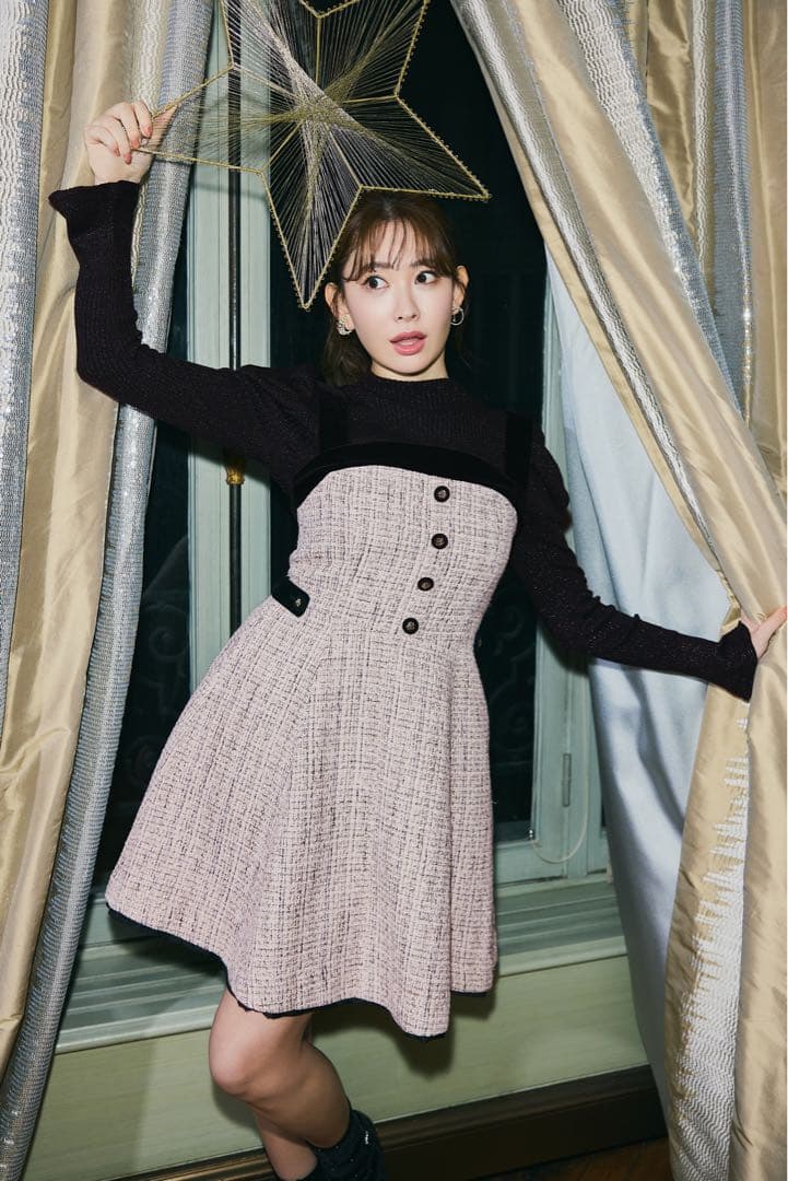 ワンピース Margaux Tweed Mini Dress Petal S