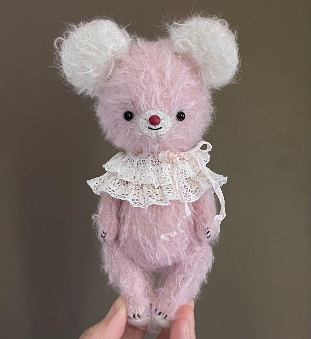 かわいい仔鼠ちゃん アーティストベア ぬいぐるみ 海外作家様 ハンドメイド