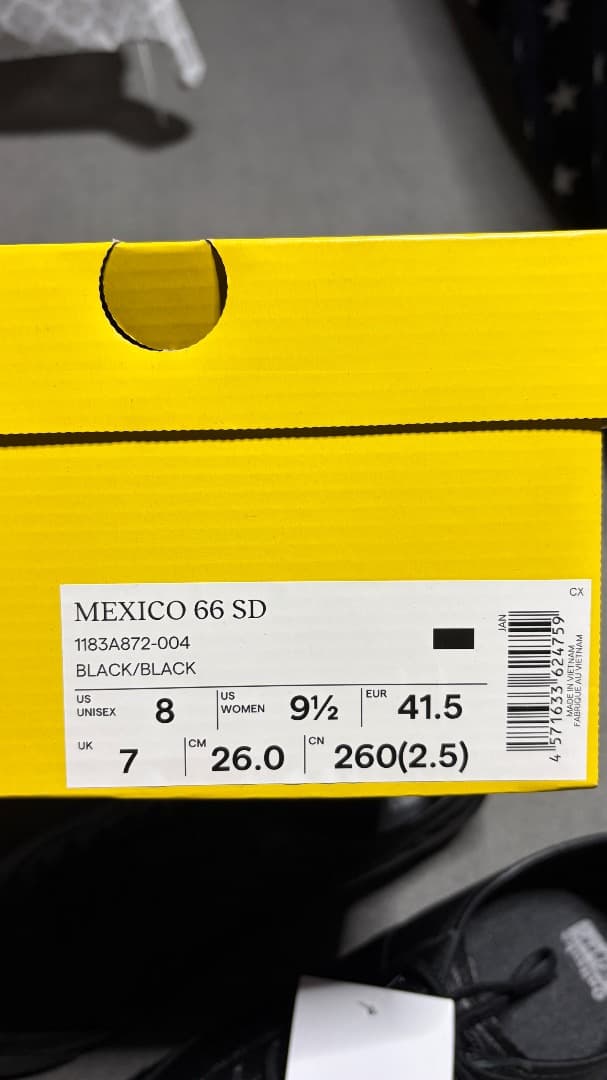 靴 onitsuka tiger mexico 66 sd black