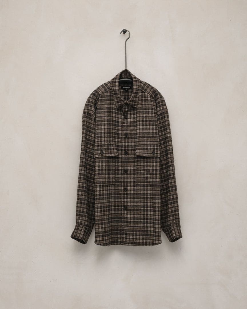 トップス evan kinori Big Shirt Irish Wool Flannel
