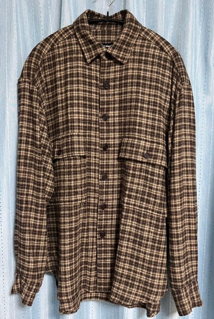 トップス evan kinori Big Shirt Irish Wool Flannel