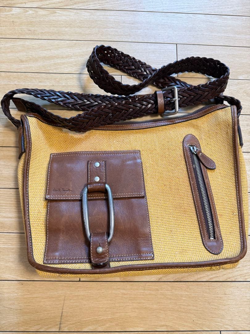 Paul Smith メッセンジャーバッグ イエロー/ブラウン