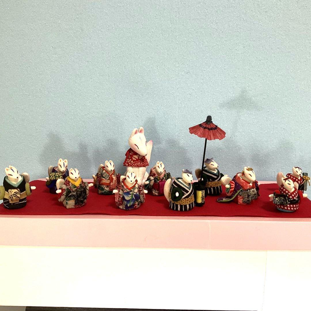 創作人形　ミニ 狐の花魁道中　べらぼう　瀬川