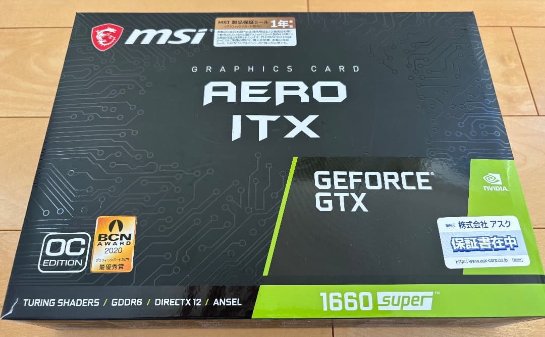 グラフィックボード・グラボ・ビデオカード MSI AERO ITX GEFORCE GTX 1660 SUPER