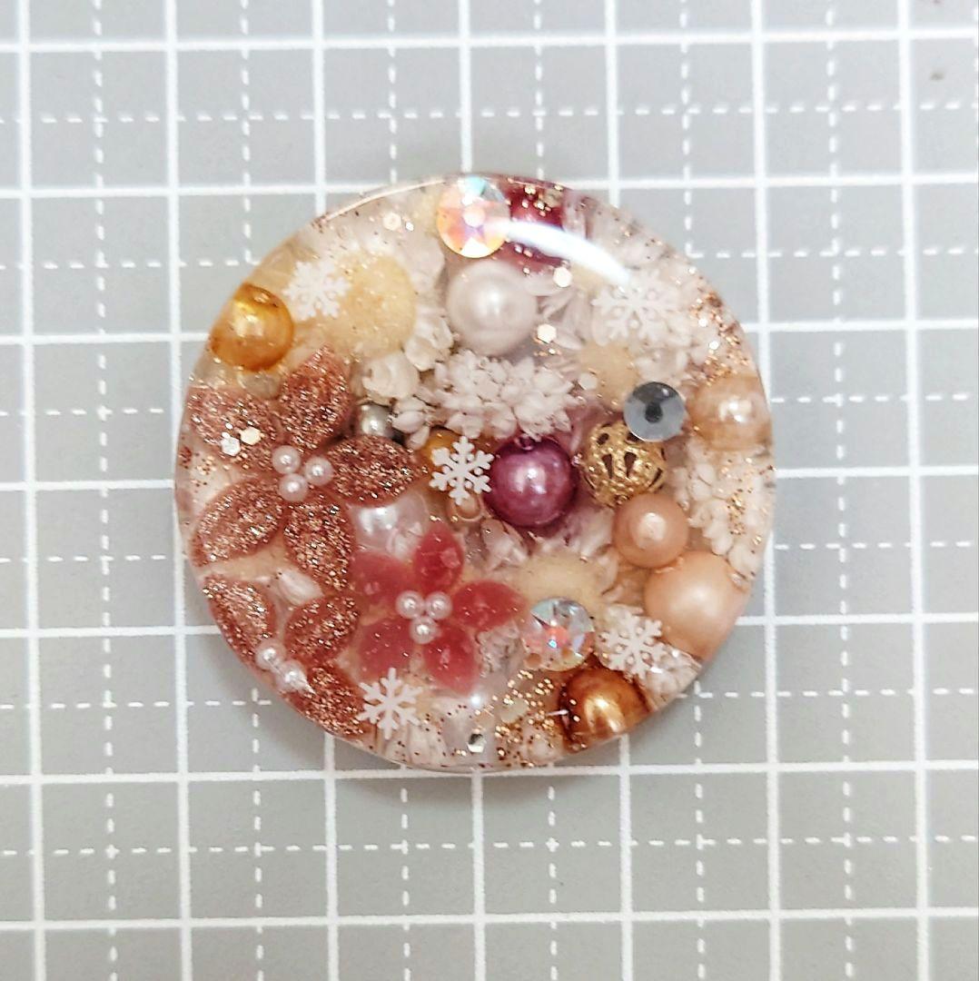 レジン　猫　ドライフラワー　ヘアゴム　ブローチ　ポニーフック　No.355