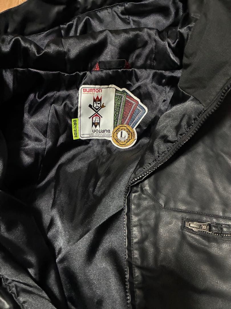 BURTON バートン スノーボード ウェア ジャケット ブラック レザー L