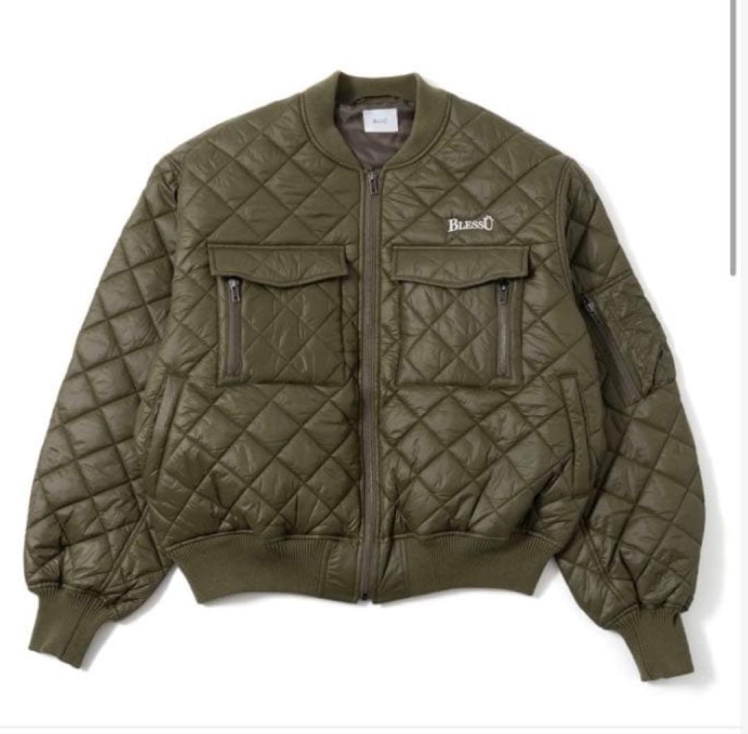 BLESS U BU quilting MA1 オリーブ