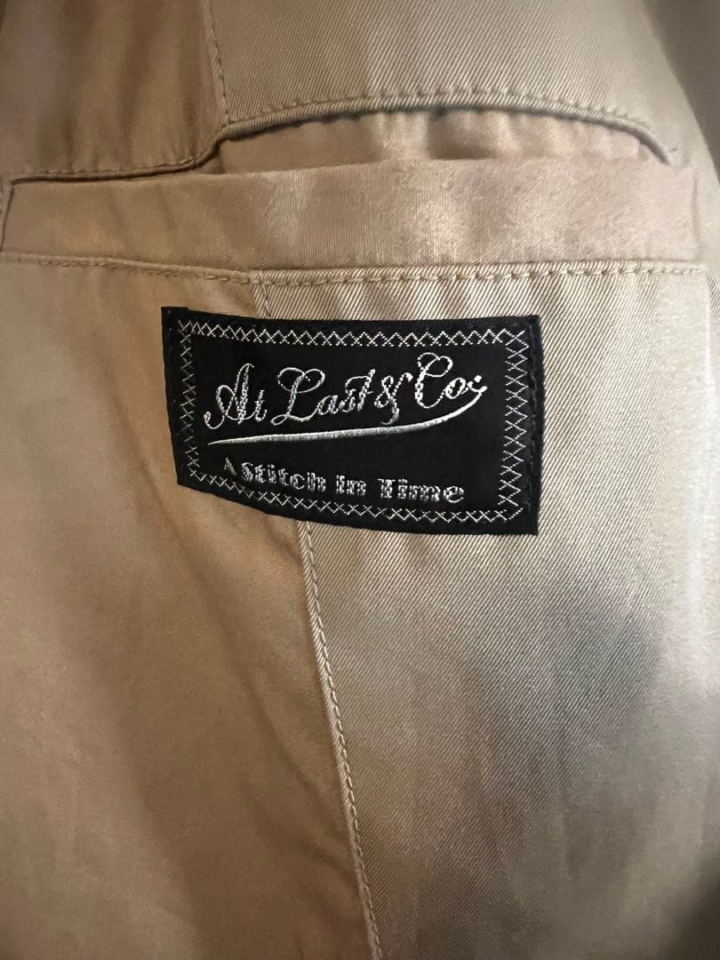 atlast&co ステンカラーコート 3つボタン