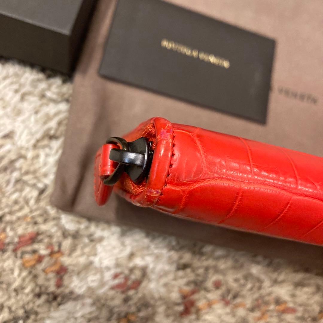jt様　　　Bottega Veneta レッド 長財布　クロコ