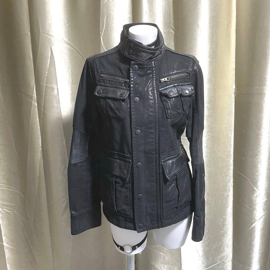 レザー切り替えジャケット ギミック grunge お兄系 ダークコア y2k